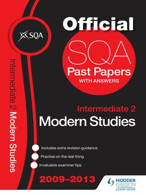 cover image of SQA Past Papers 2013 Intermediate 2 Modern Studies